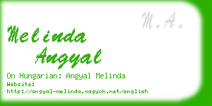 melinda angyal business card